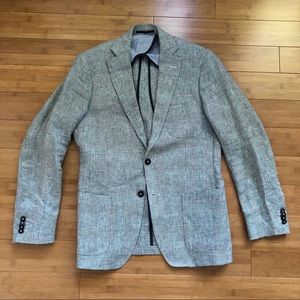Michael Bastion Glen plaid half lined blazer